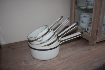 Set van 4 antieke kookpotten Limoges France